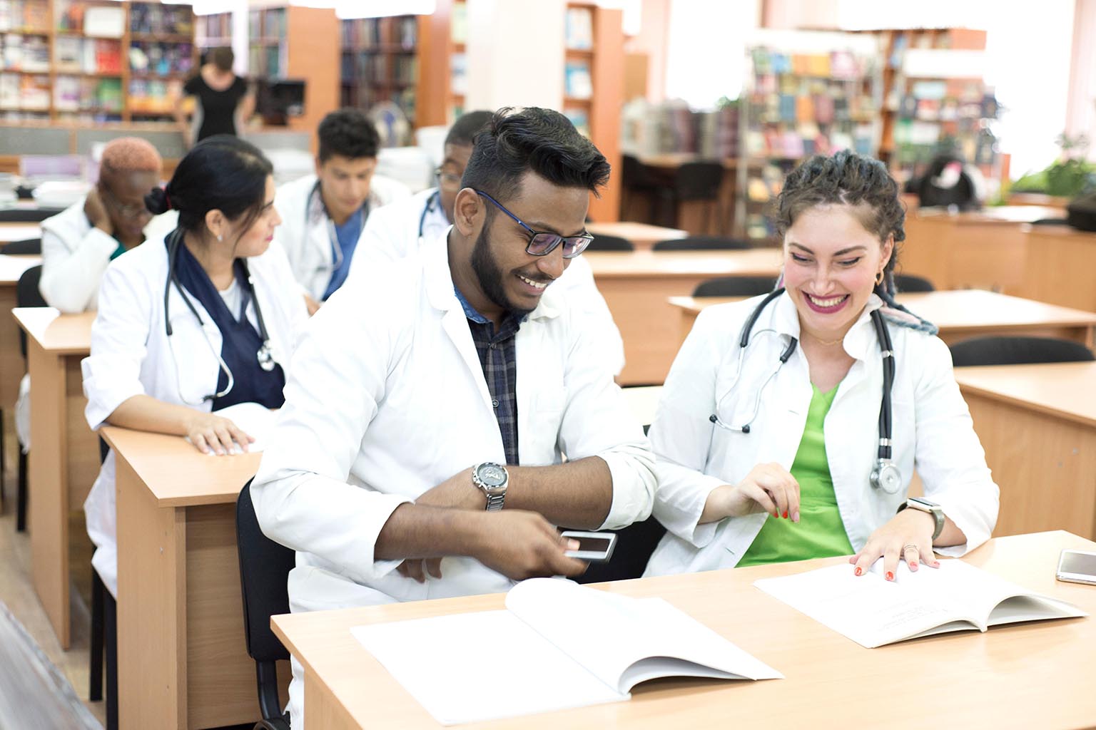 Medical students in classroom