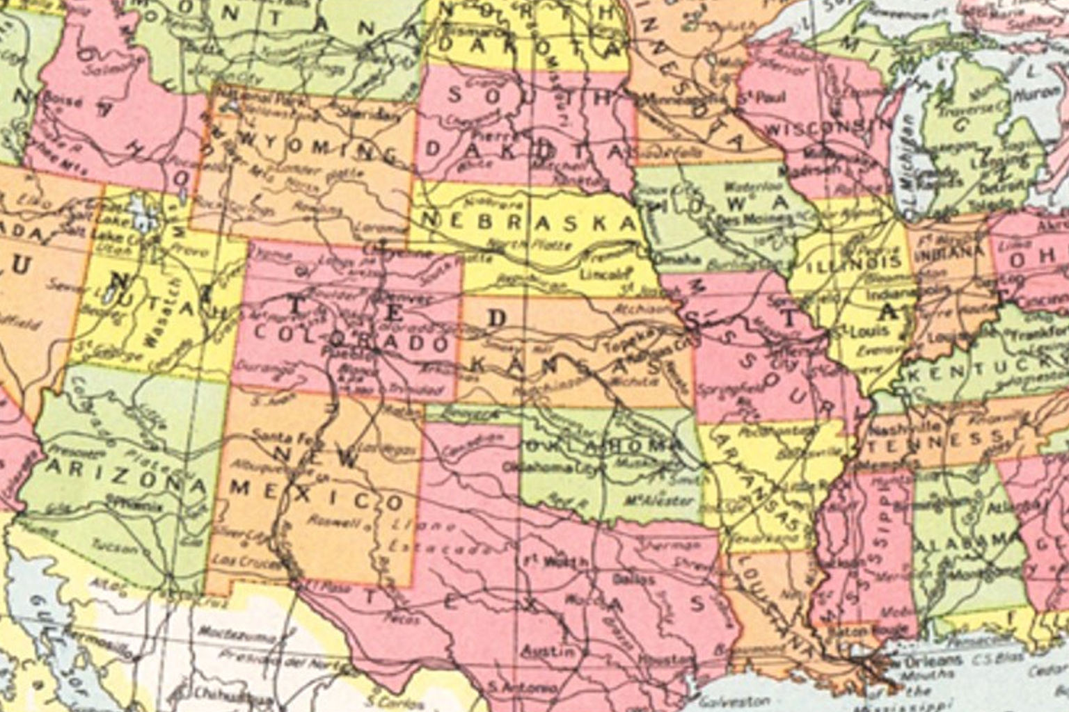 map of the united states for llc and corporation formation