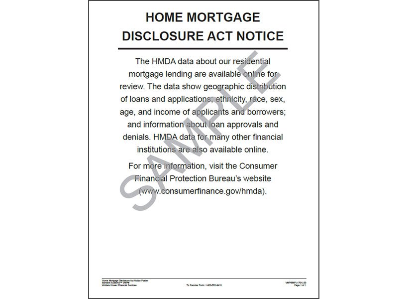 HMDA Notice Poster