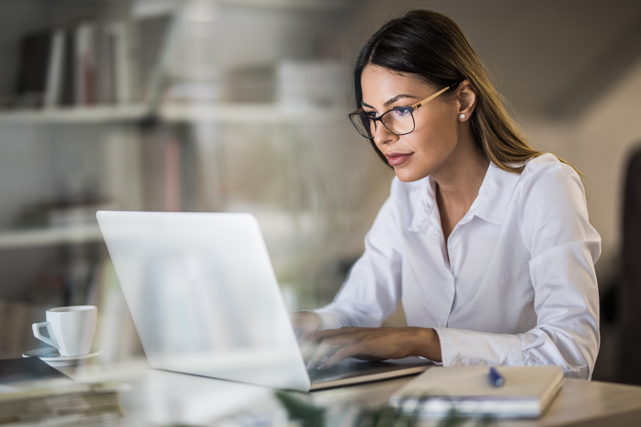 Woman working with laptop