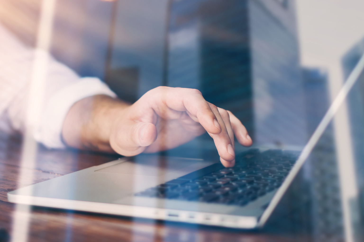 Man using laptop