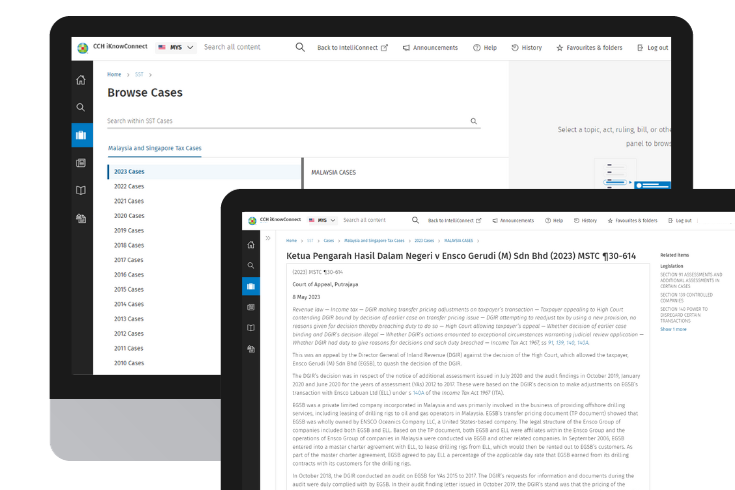 CCH iKnowConnect - Malaysia SST - Cases