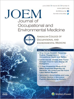 Journal of Occupational and Environmental Medicine cover