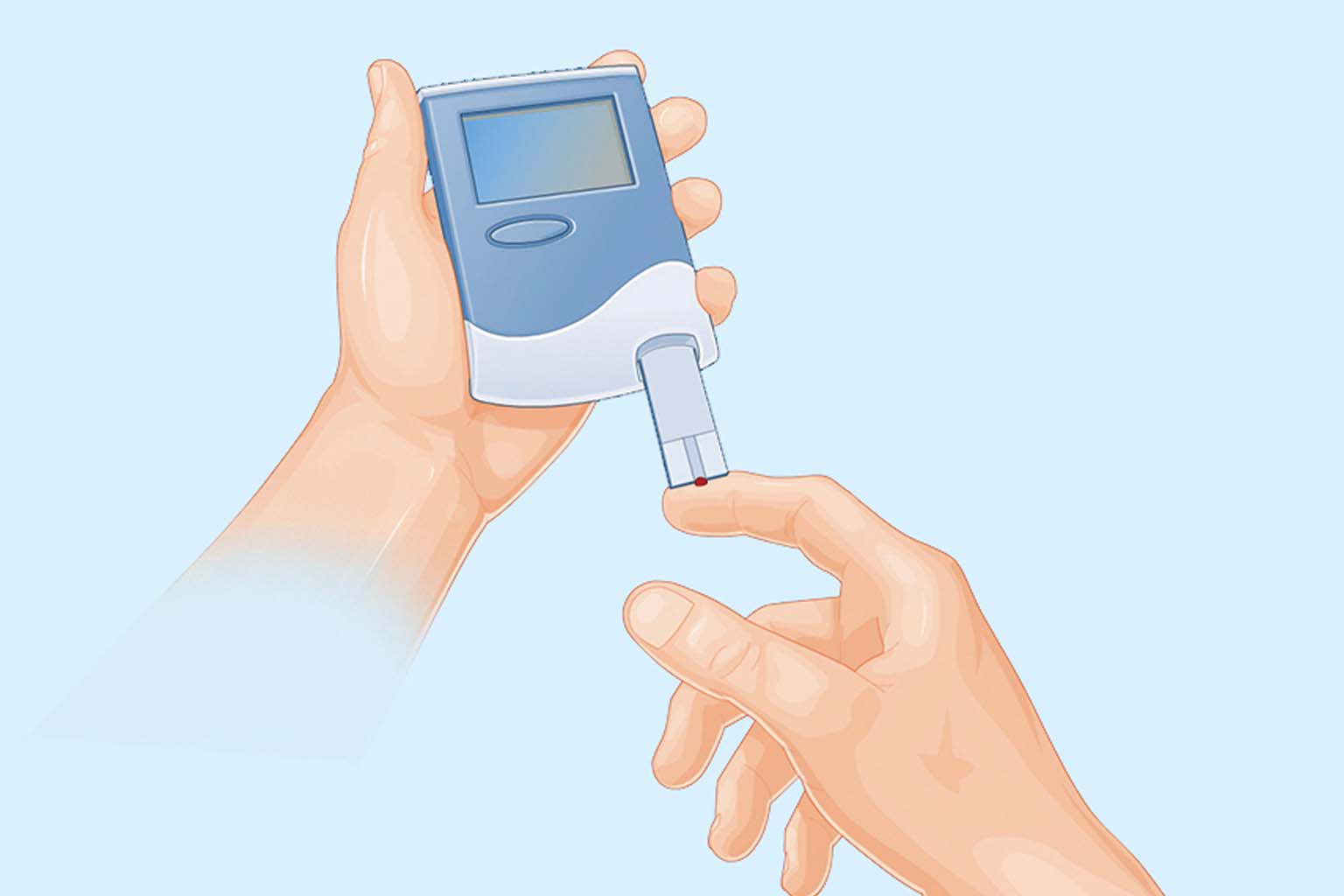 graphic of diabetes blood test