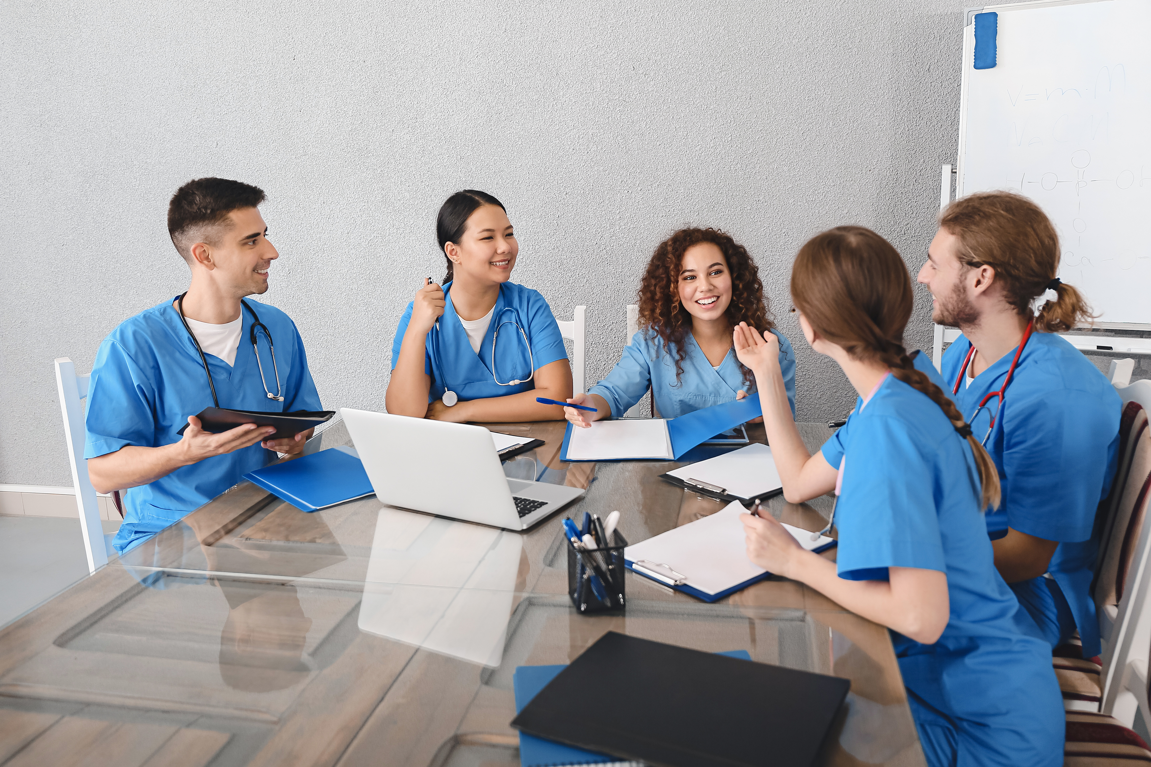 Group of students at medical university