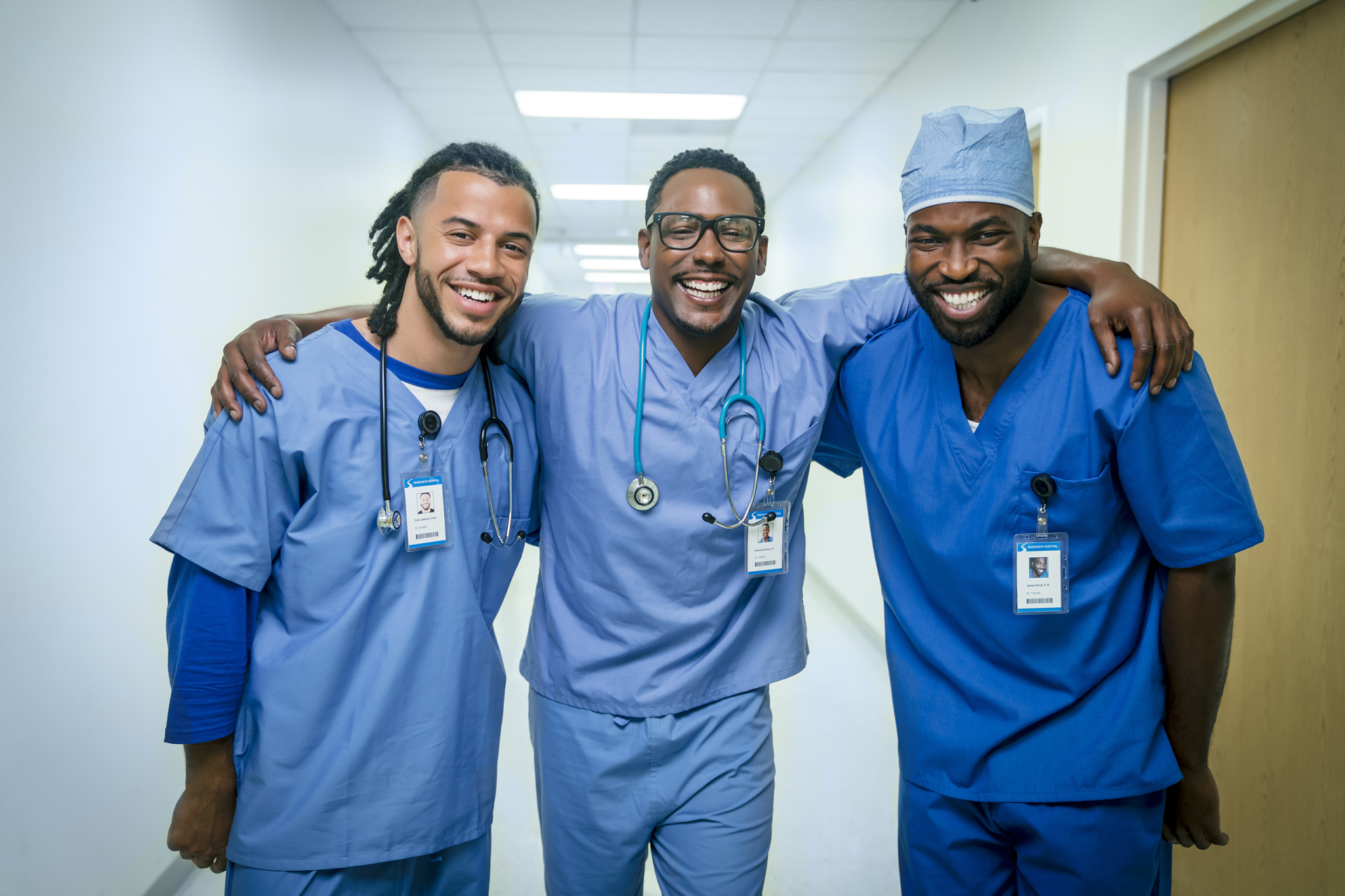 Portrait of smiling nurses