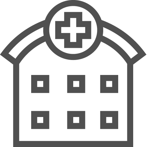 icon of hospital building