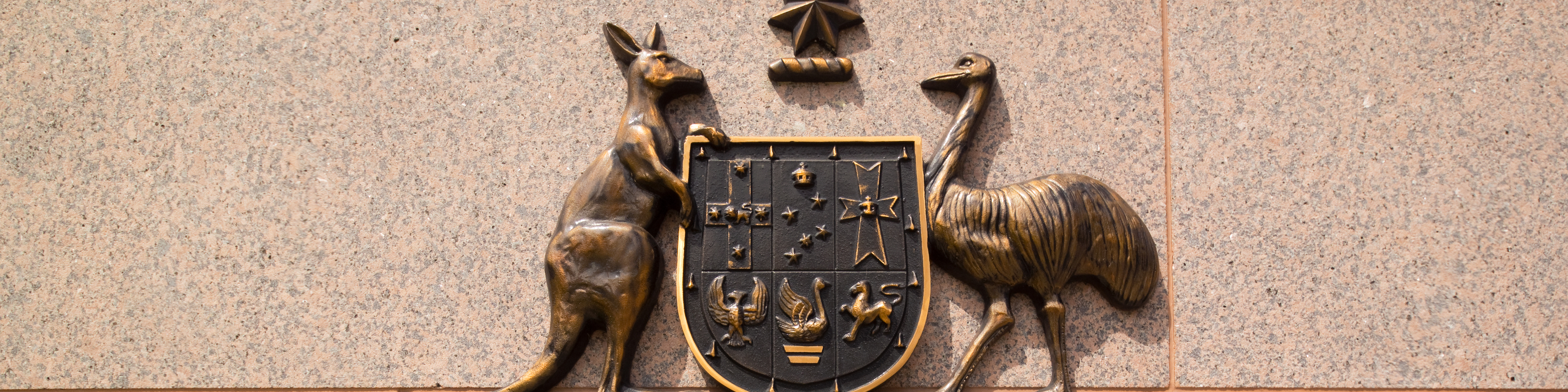 Monument sign on The Treasury, Australia