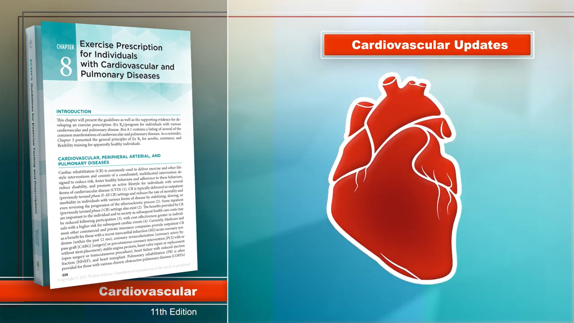 Screenshot of Cardiovascular updates to ACSM's Guidelines for Exercise Testing and Prescription, 11th Edition video