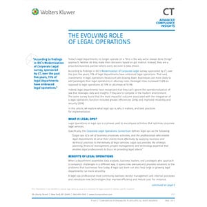 The evolving role of legal operations