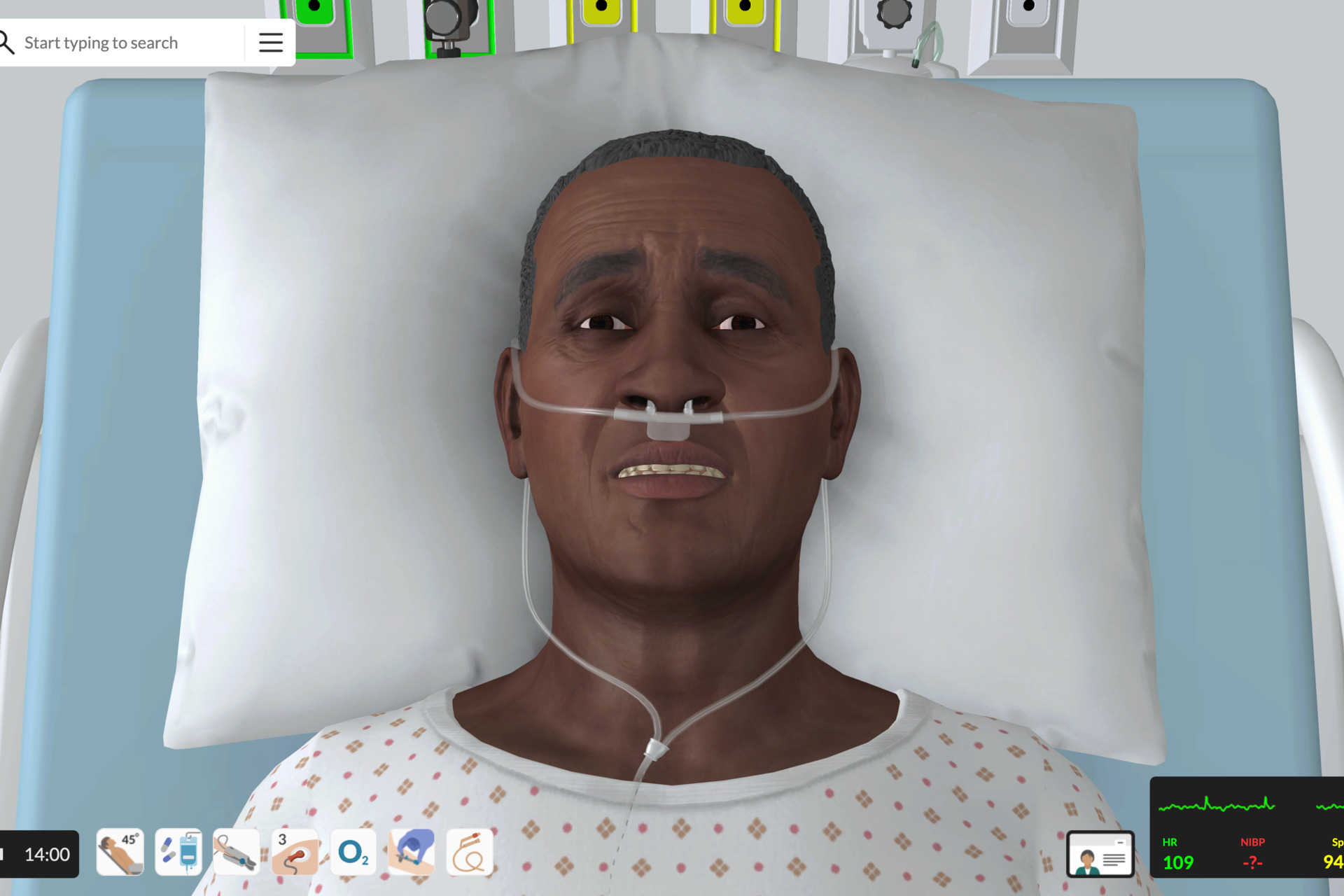 vSim Patient Scenario Charles Jones Sim Desktop
