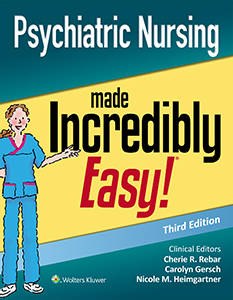 Psychiatric Nursing Made Incredibly Easy! book cover