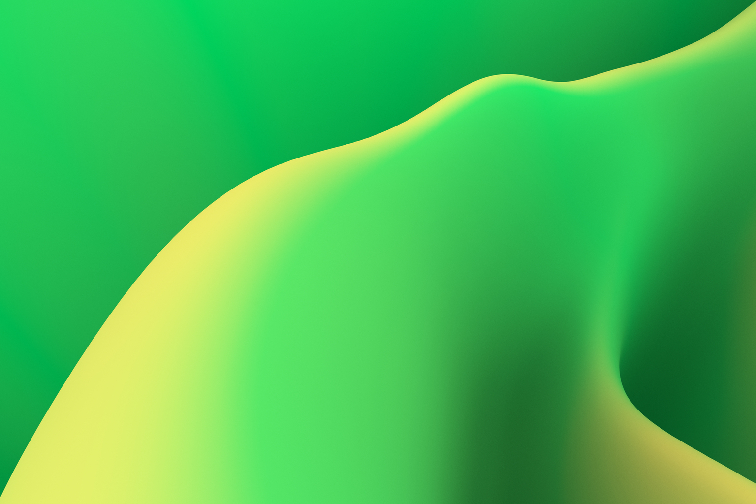 Vibrant shades of green and yellow with smooth curves for graphic composition background 