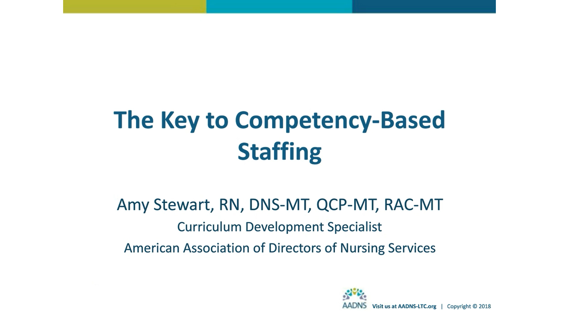 Screenshot of The key to competency-based LTC staffing video