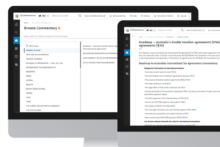 CCH iKnowConnect - Tax Treaties and Agreements - 1