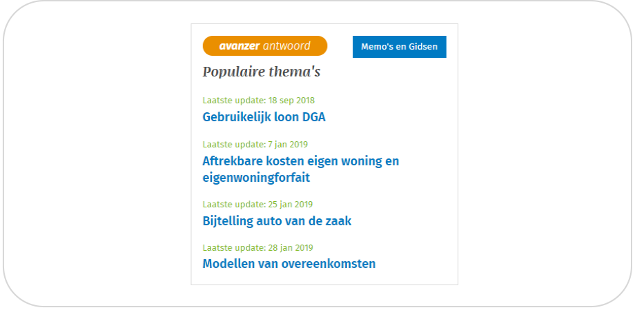 Populaire thema's