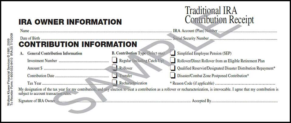 traditional ira contribution receipt sample