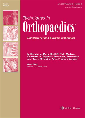 Techniques in Orthopaedics cover