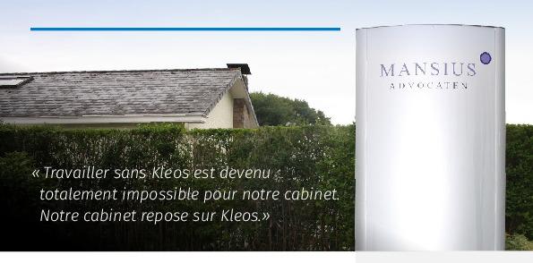 Kleos Testimonial Case Study Mansius Belgium FR