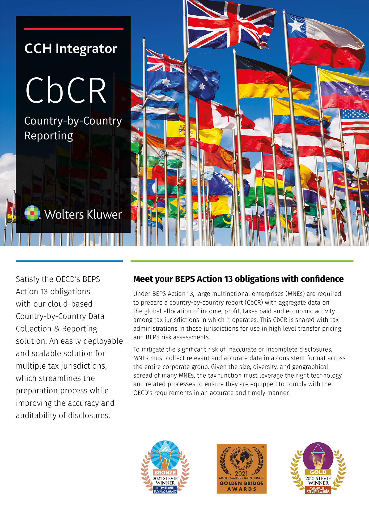 Wolters Kluwer CCH Integrator CBCR Fact Sheet cover