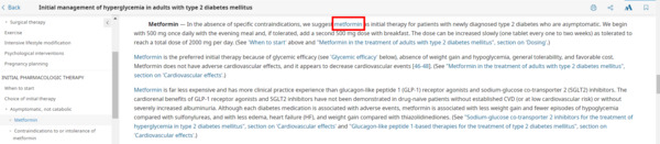 navigate drug database section