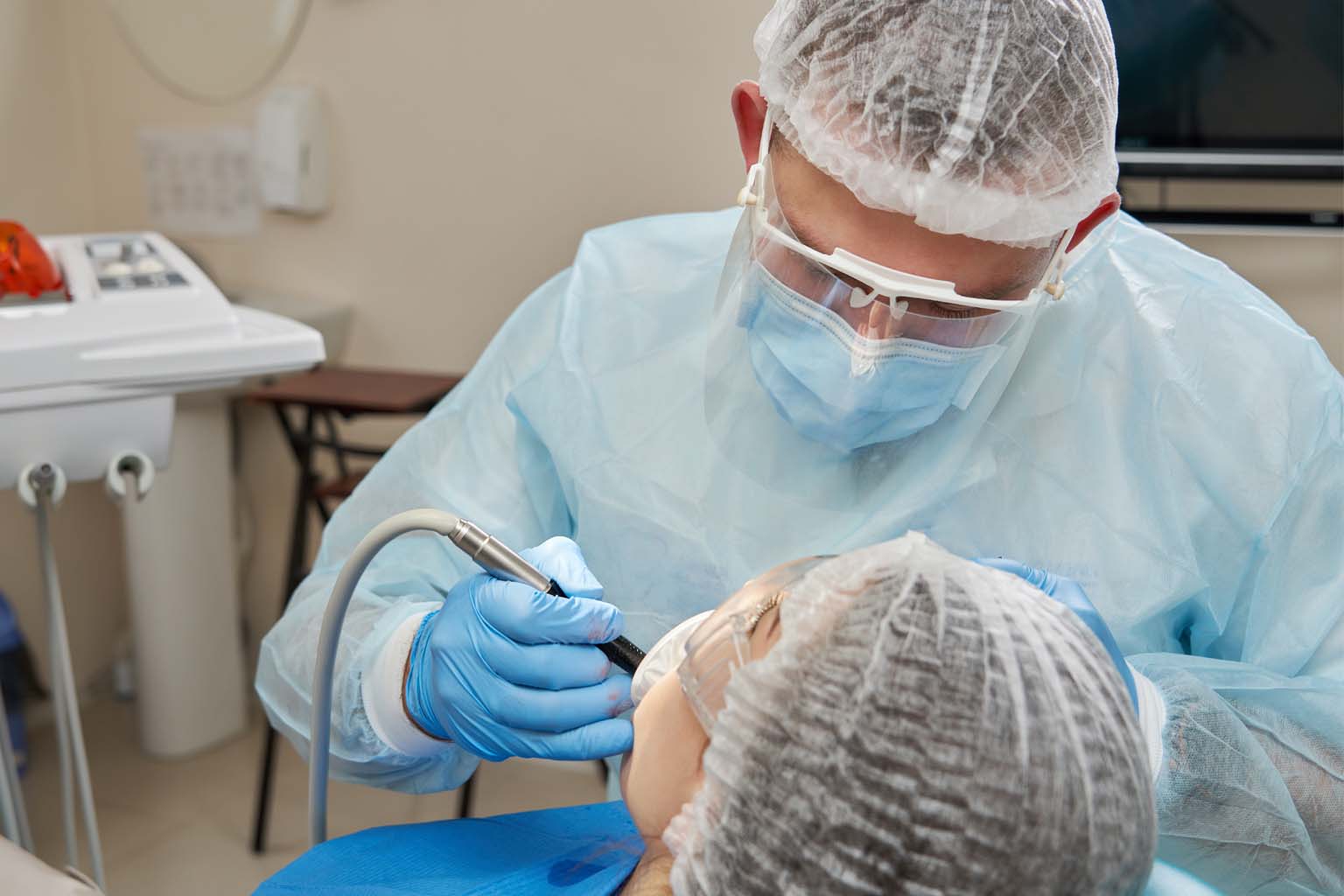 patient undergoing dental procedure