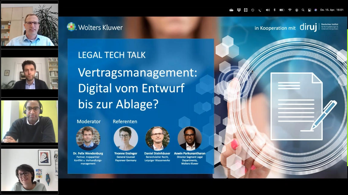 Legal Tech Talk - Vertragsmanagement: Digital vom Entwurf bis zur Ablage