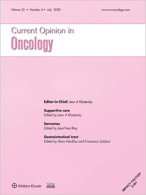 Current Opinion in Oncology cover