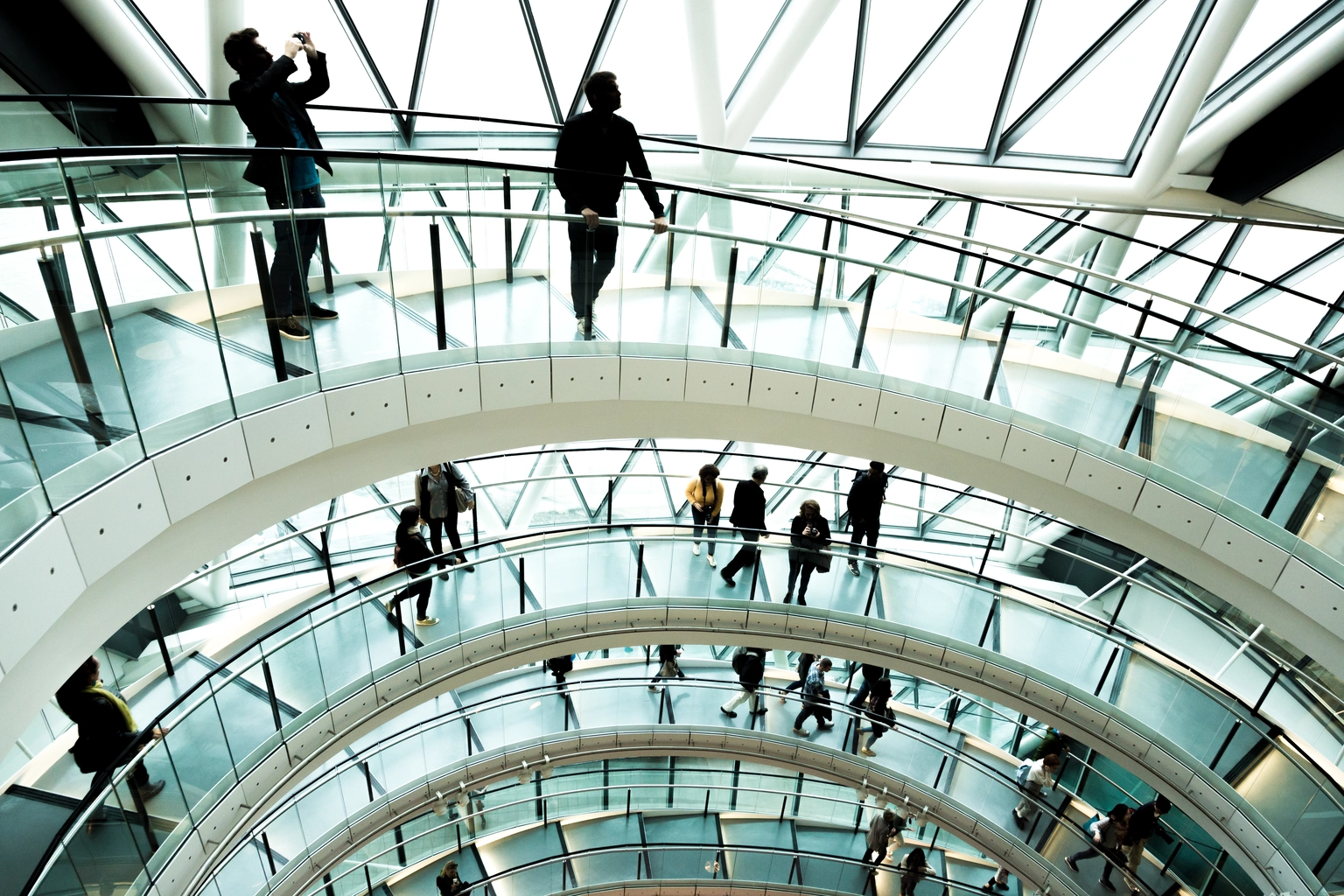 Business people on the Stairway