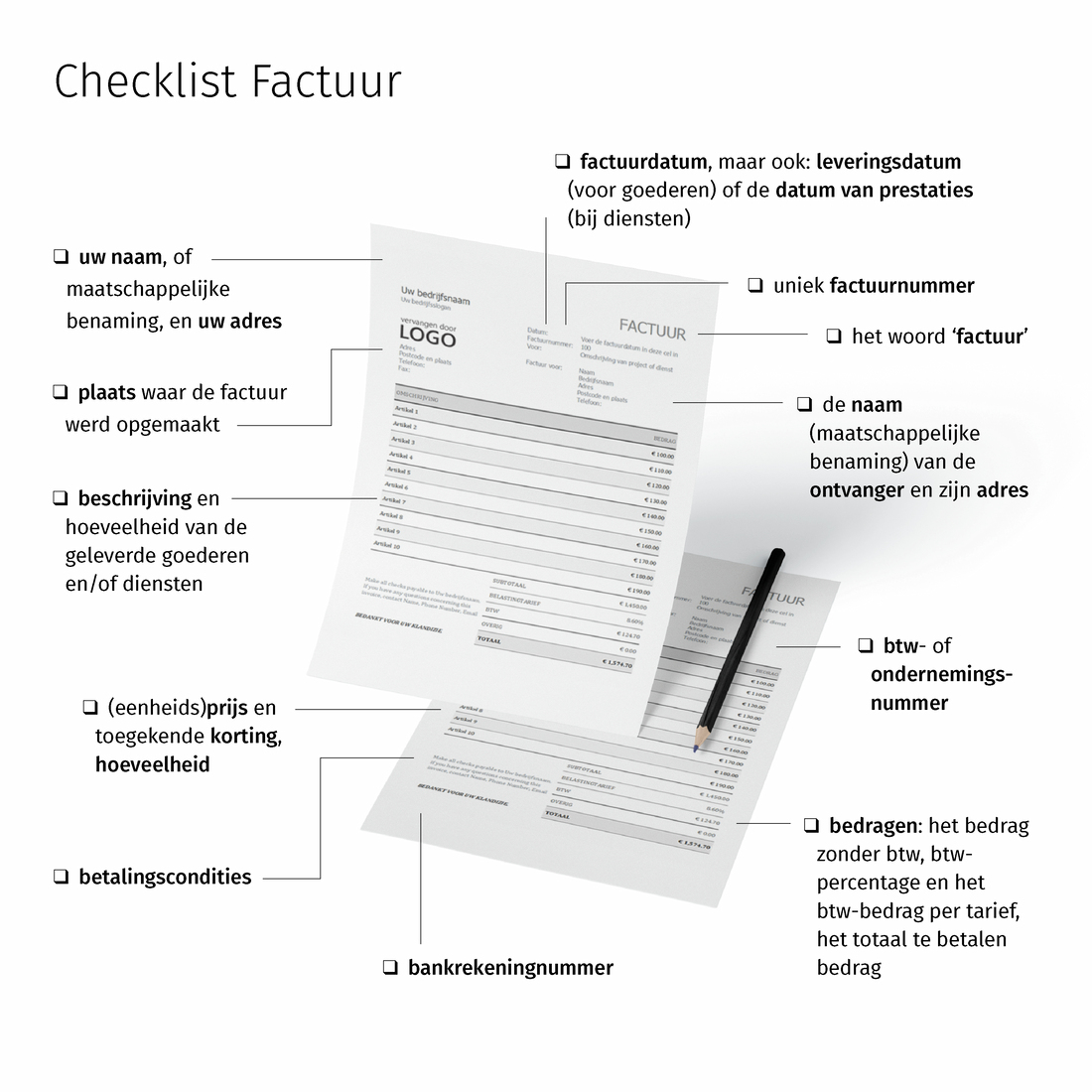 Checklist factuur