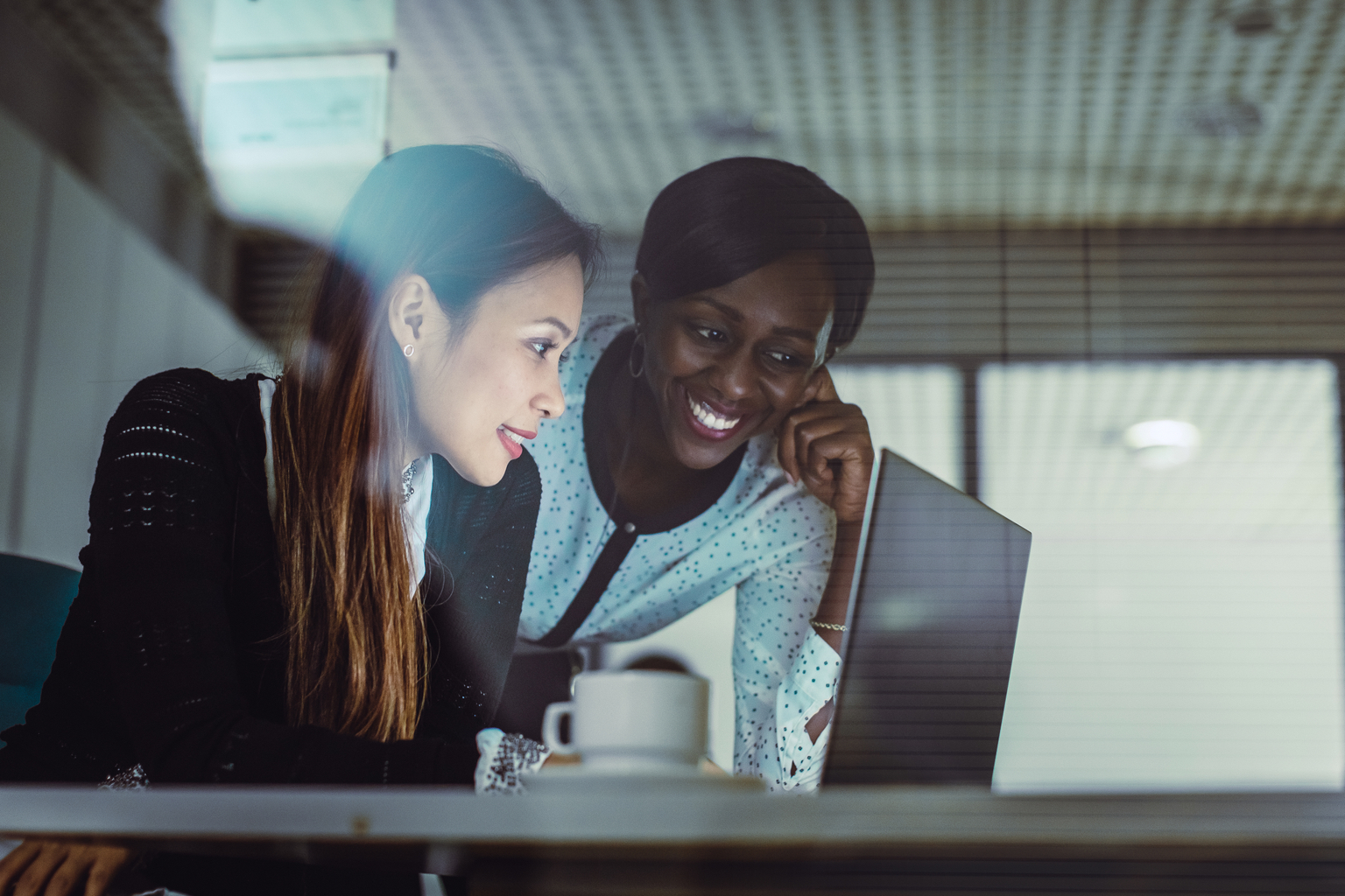 Business People Working Late in Office