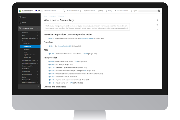 CCH iKnowConnect - Company Law - 1