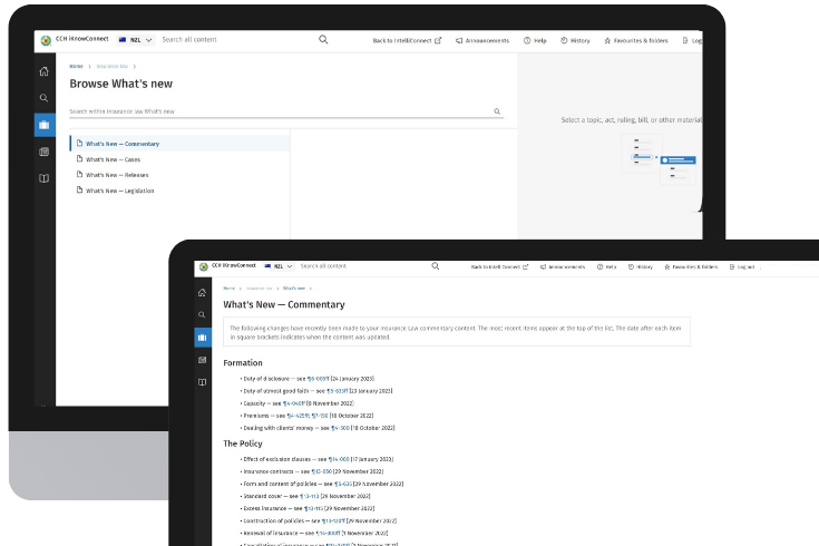 CCH iKnowConnect - Insurance Law Commentary - NZ - 1