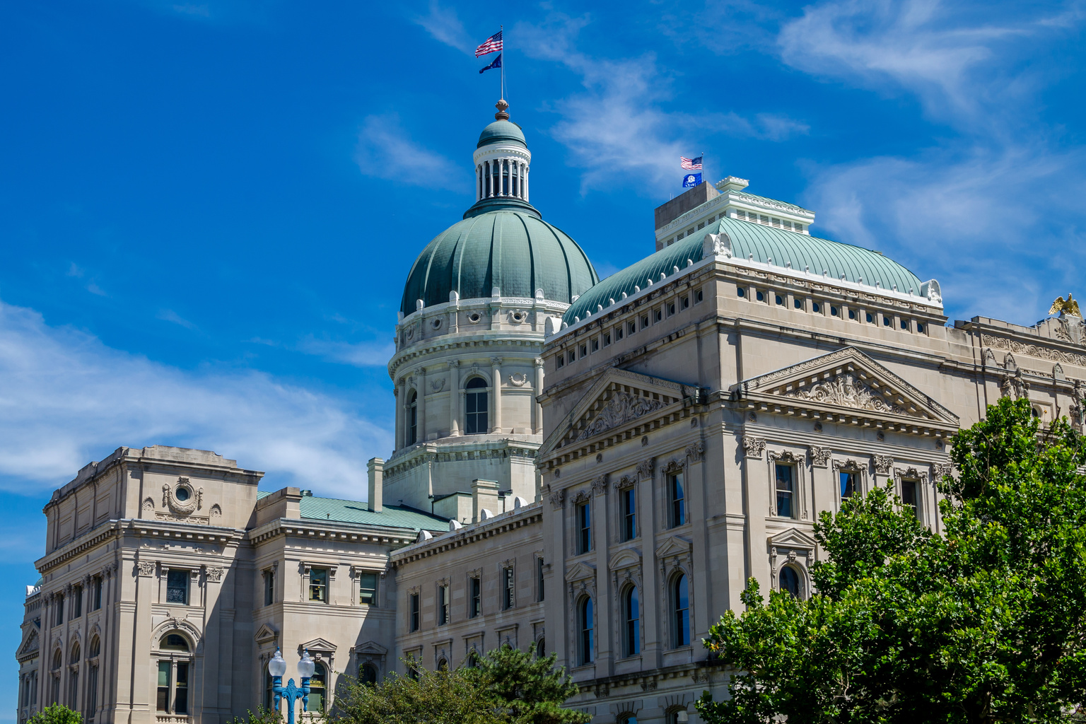 View of Indiana's state capitol.  Learn about incentives, industries, and key drivers of the state's economy.