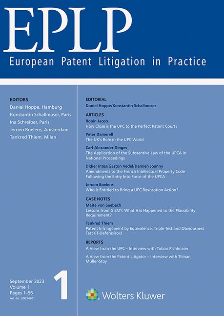 EPLP European Patent Litigation in Practice