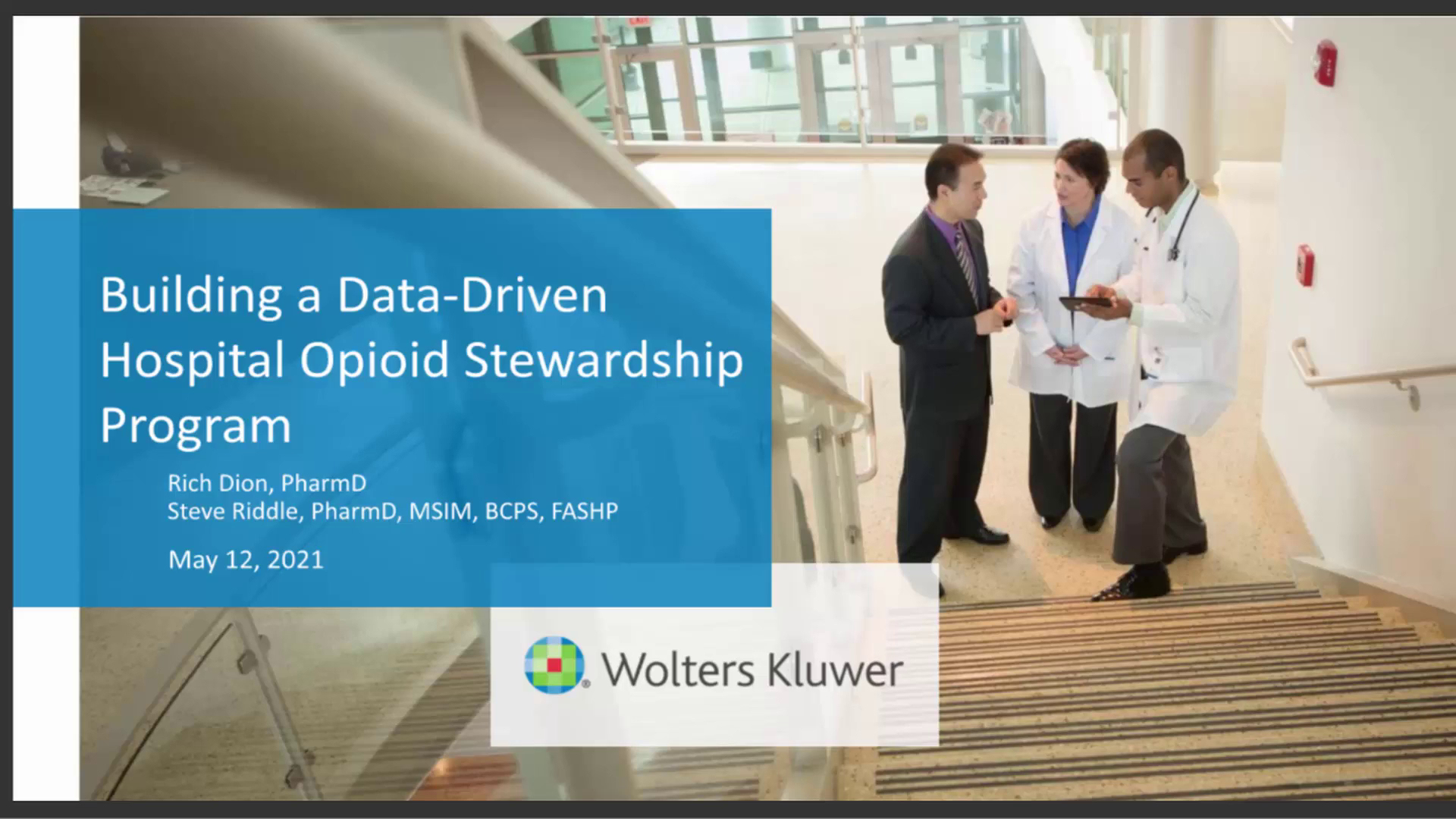 Building data driven hospital opioid stewardship program