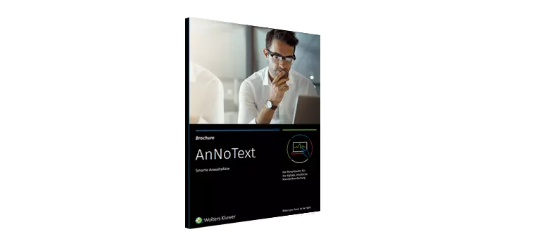 Broschüre smarte AnwaltsAkte von AnNoText