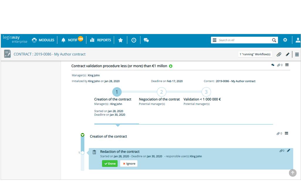 Optimaliseer juridische processen en beperk risico's met Legisway Enterprise