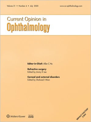 Current Opinion in Ophthalmology cover