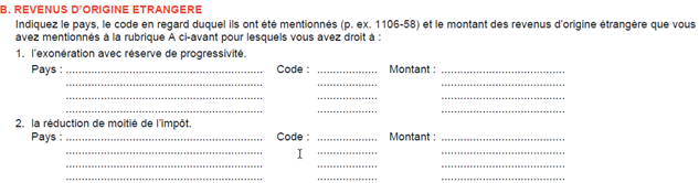 Bien immobilier à l’étranger – Cadres III et IX