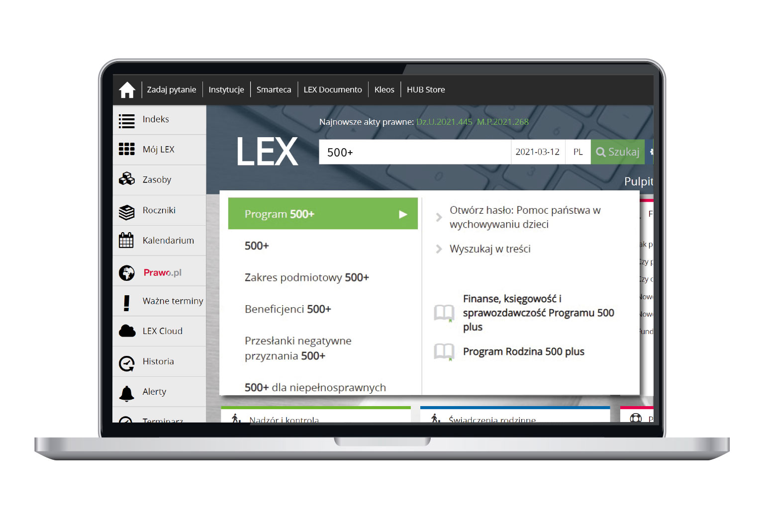 LEX Search w LEX Pomoc Społeczna