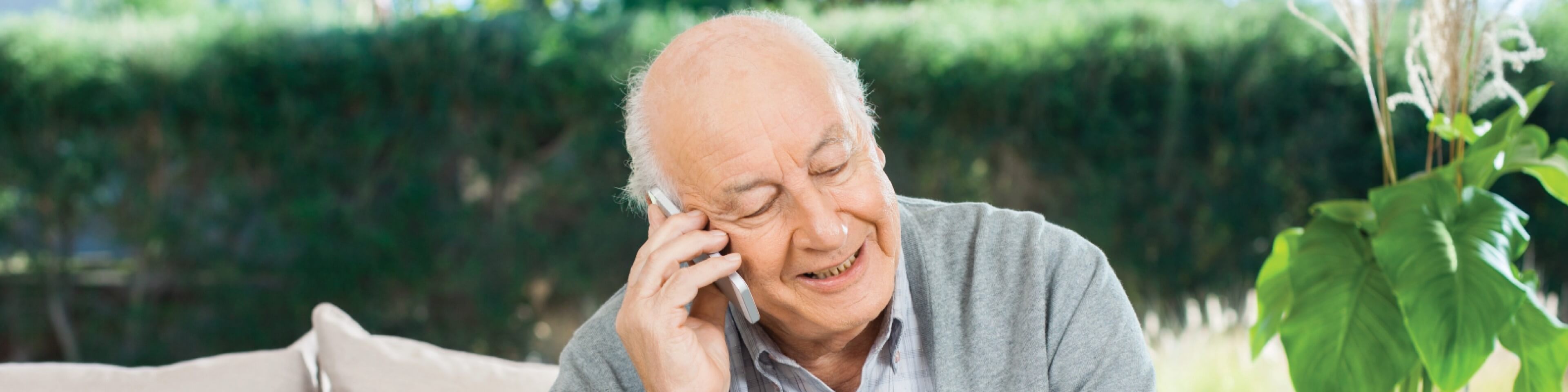 Older man on phone with doctor