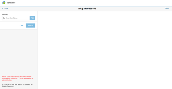 drug interactions tool analysis