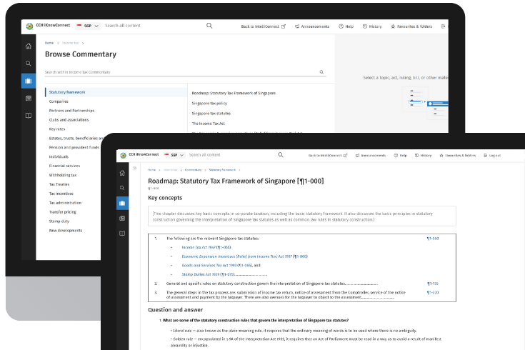 CCH iKnowConnect - Singapore Income Tax Commentary - SG - 1