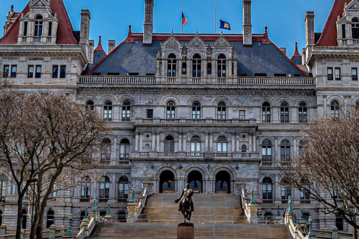 NY state capitol building requiring NYS vendor IDs