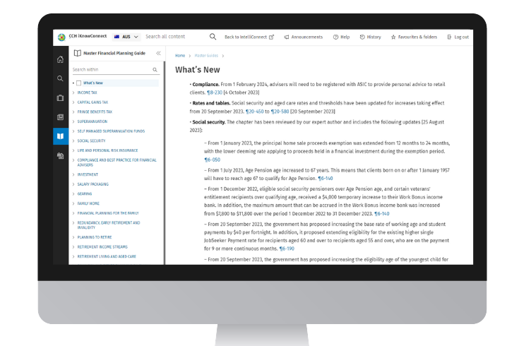 CCH iKnowConnect - Master Financial Planning Guide - 1