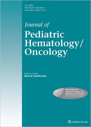 Journal of Pediatric Hematology/Oncology cover