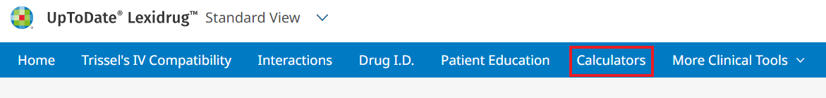 Lexicomp Calculators