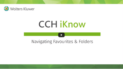 CCH iKnow Favourites and Folders