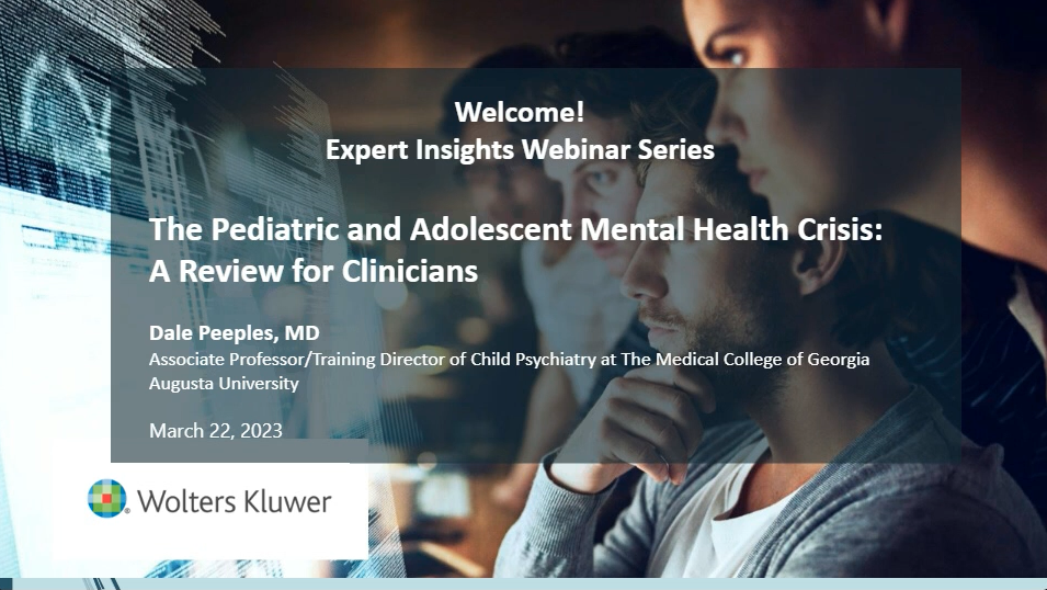 Video thumbnail: Pediatric and adolescent mental health crisis webinar
